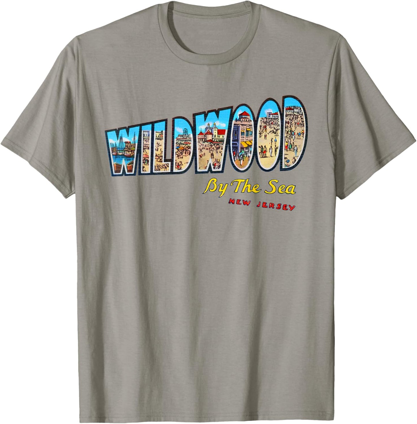 Wildwood New Jersey NJ Vintage Retro Souvenir T-Shirt - T-Shirt | Sand