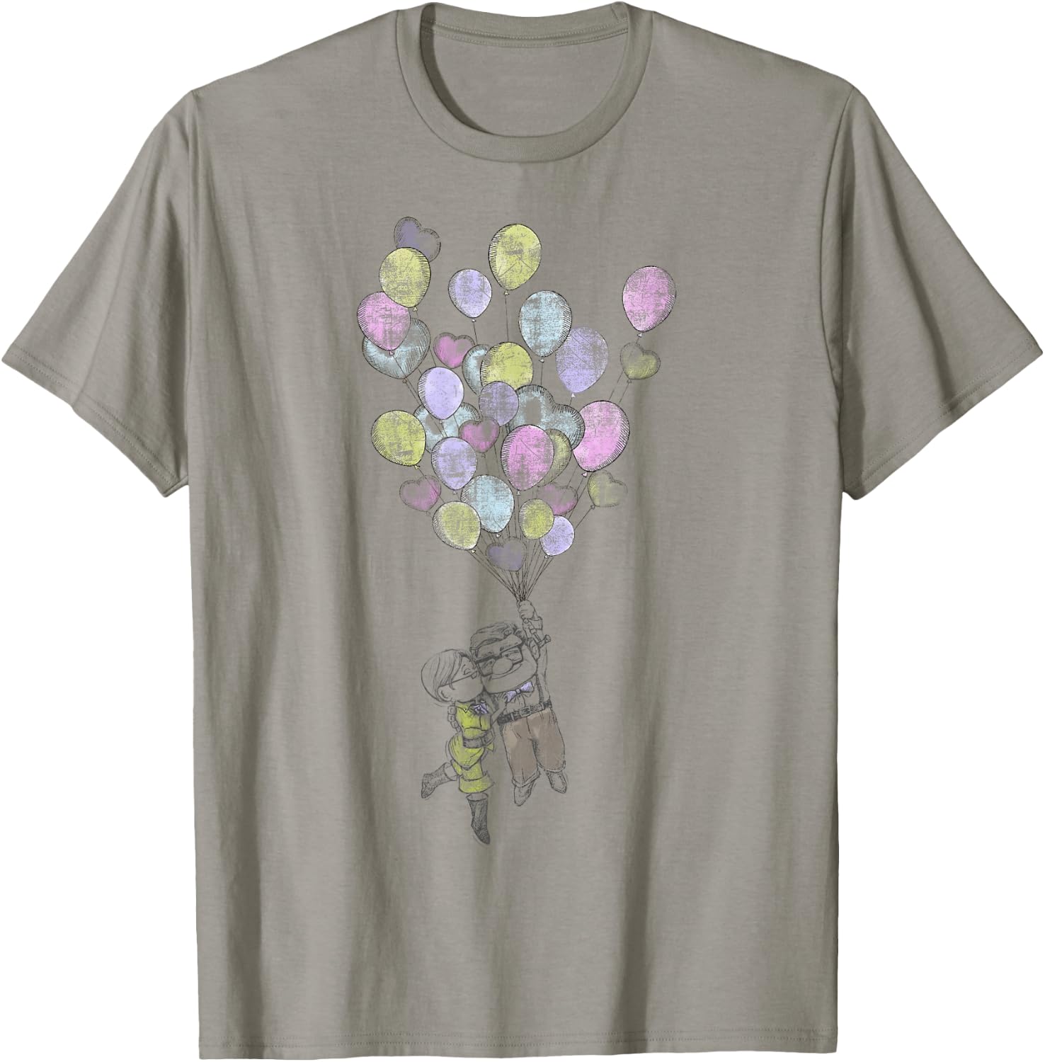 Disney Pixar Up Ellie & Carl Balloons T-Shirt - T-Shirt | Sand
