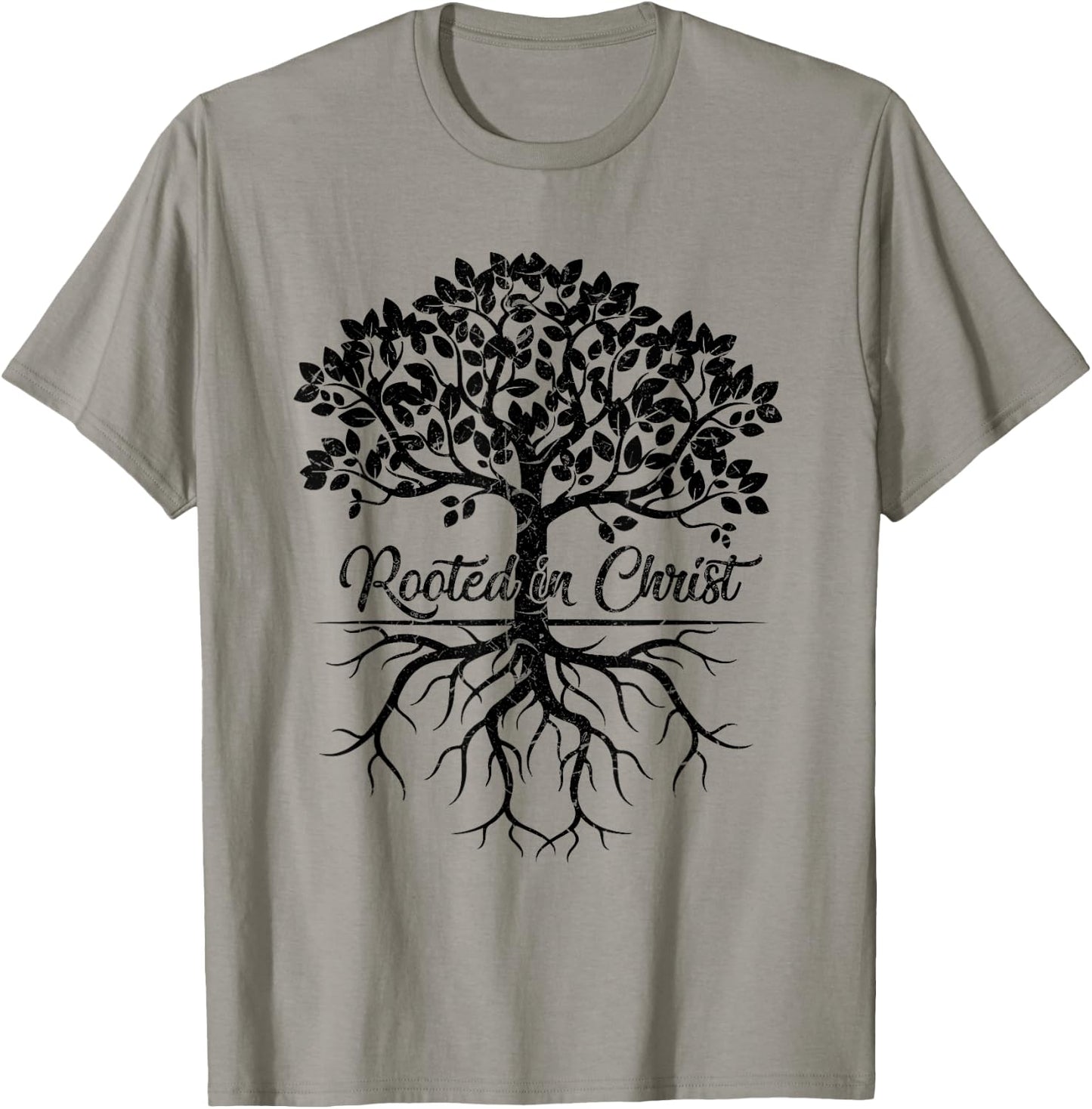 Rooted in Christ Shirt Christian Faith Bible Verse Mom T-Shirt - T-Shirt | Sand