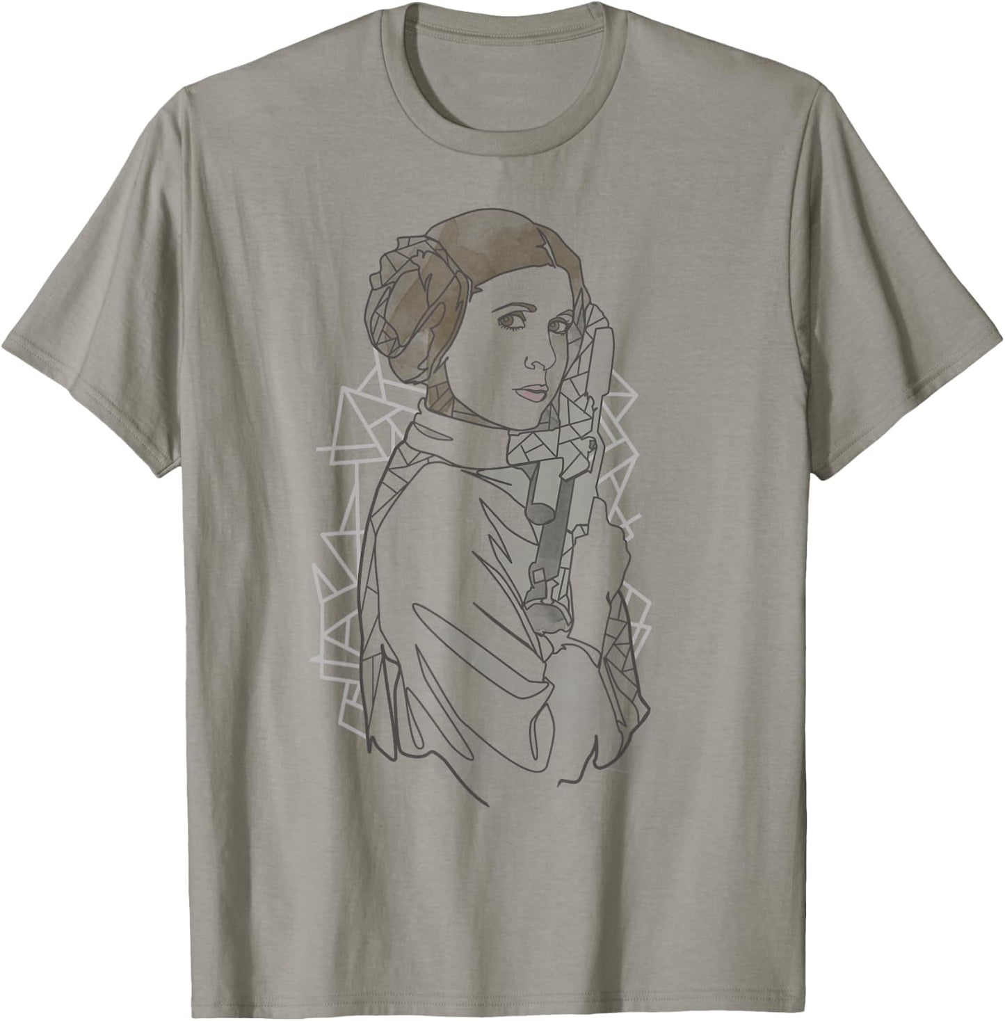 Star Wars Princess Leia Geometric Line Drawing T-Shirt - T-Shirt | Sand