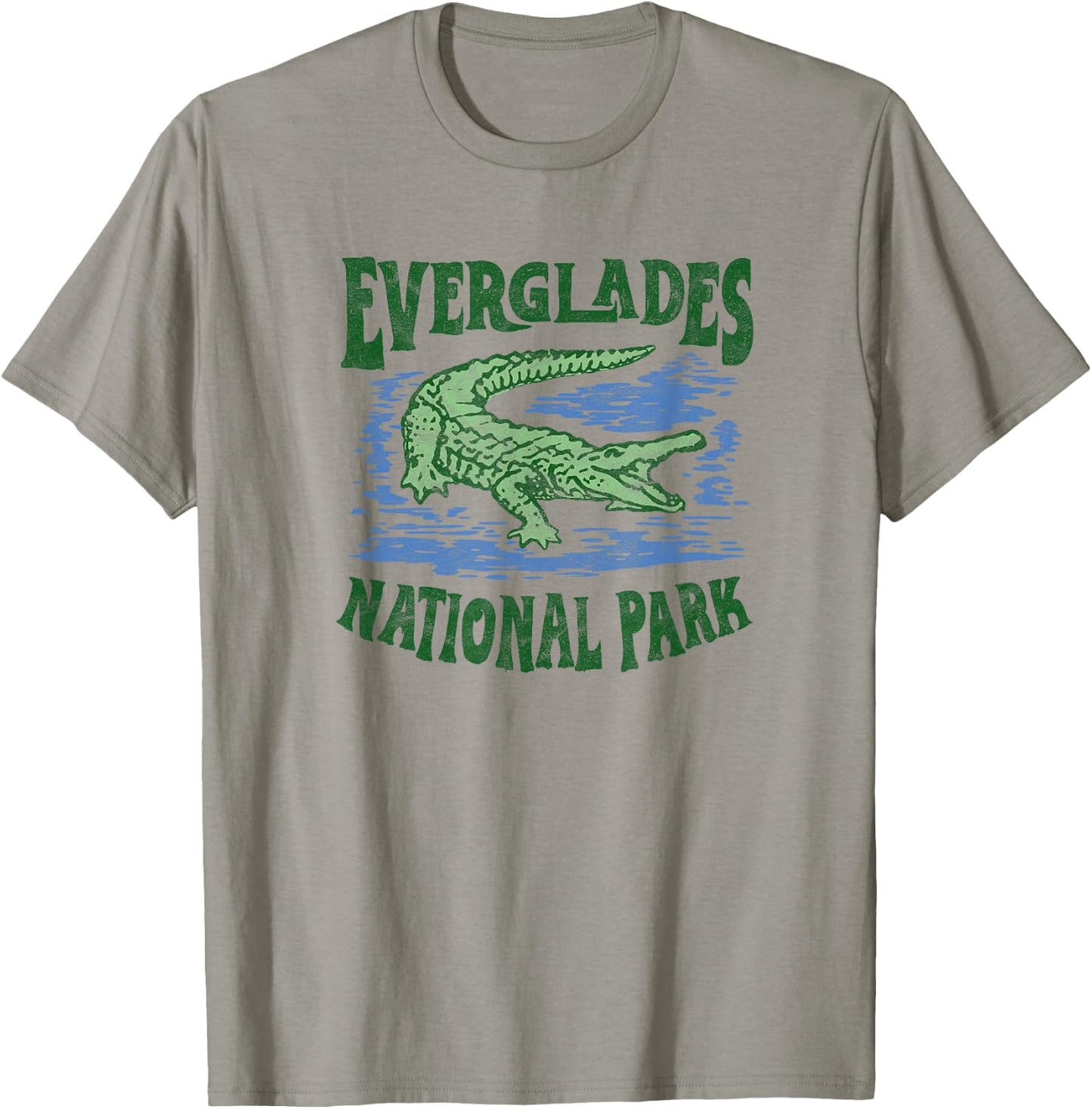 Everglades National Park Florida Retro Alligator T-Shirt - T-Shirt | Sand