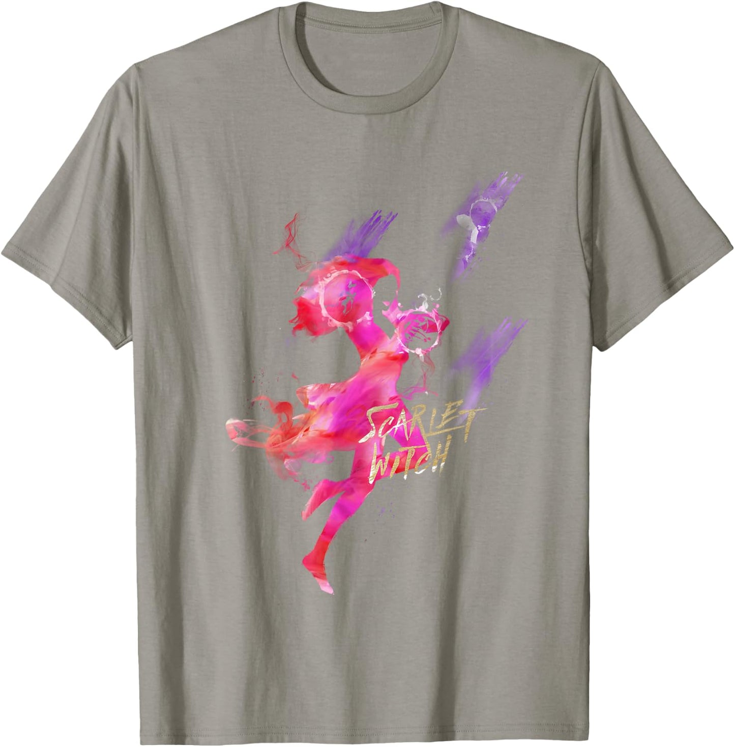 Marvel Scarlet Witch Silhouette Watercolor Poster T-Shirt - T-Shirt | Sand