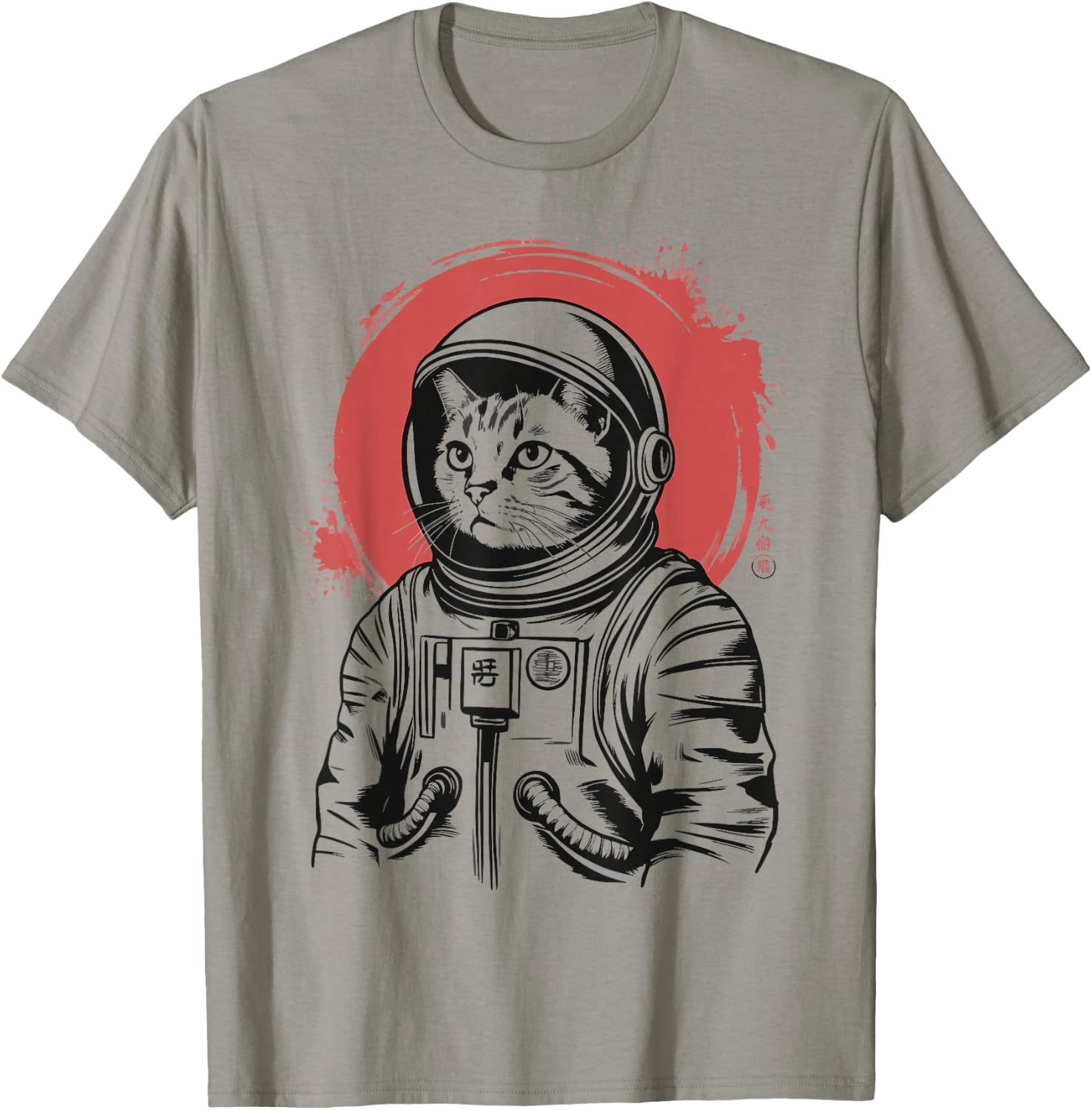 Japanese Space Cat Astronaut Kawaii T-Shirt - T-Shirt | Sand