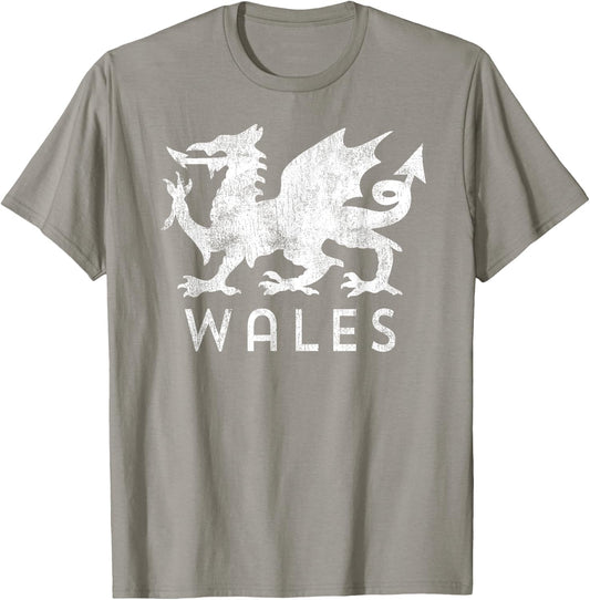 Rugby Welsh Red Dragon Flag of Wales T-Shirt - T-Shirt | Sand