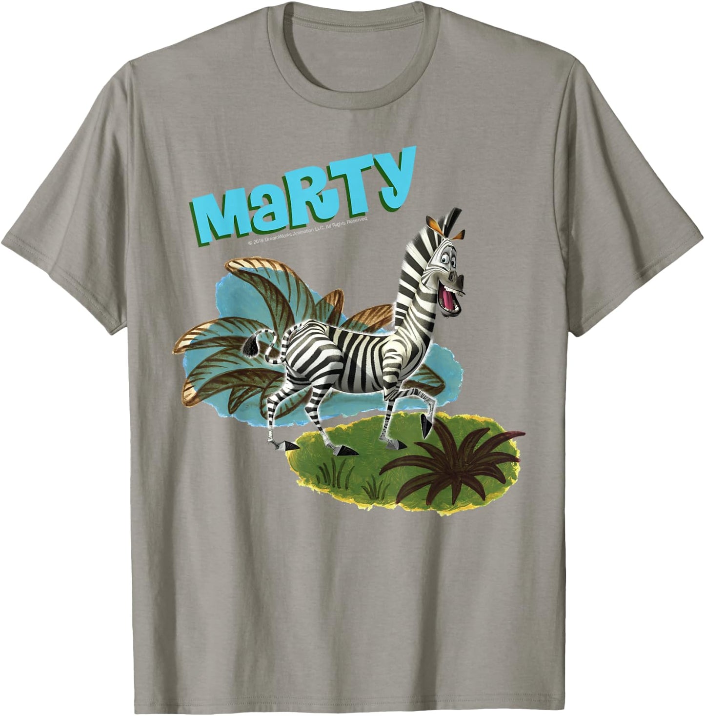 Madagascar Marty Painted Grass Poster T-Shirt - T-Shirt | Sand