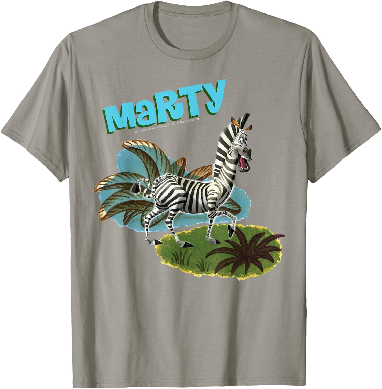 Madagascar Marty Painted Grass Poster T-Shirt - T-Shirt | Sand