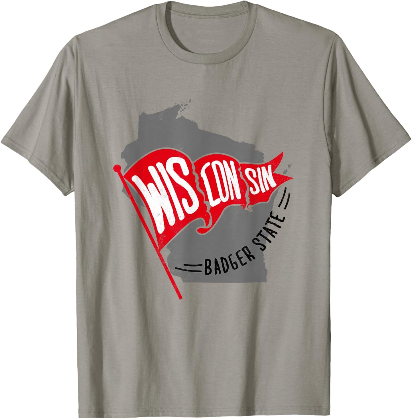 Trendy Wisconsin Badger State Vintage Logo T-Shirt - T-Shirt | Sand