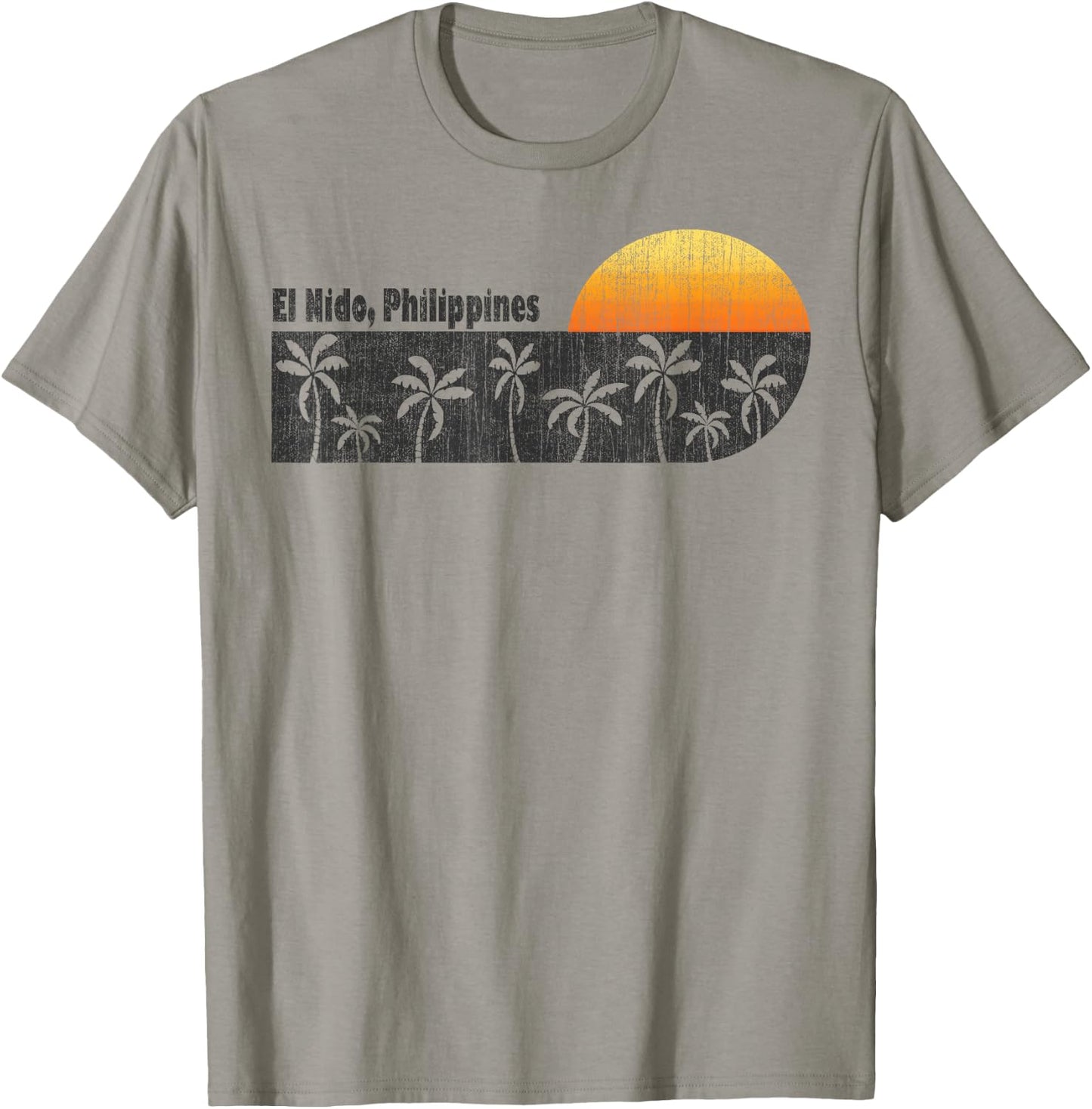 Retro El Nido Philippines T-Shirt - T-Shirt | Sand