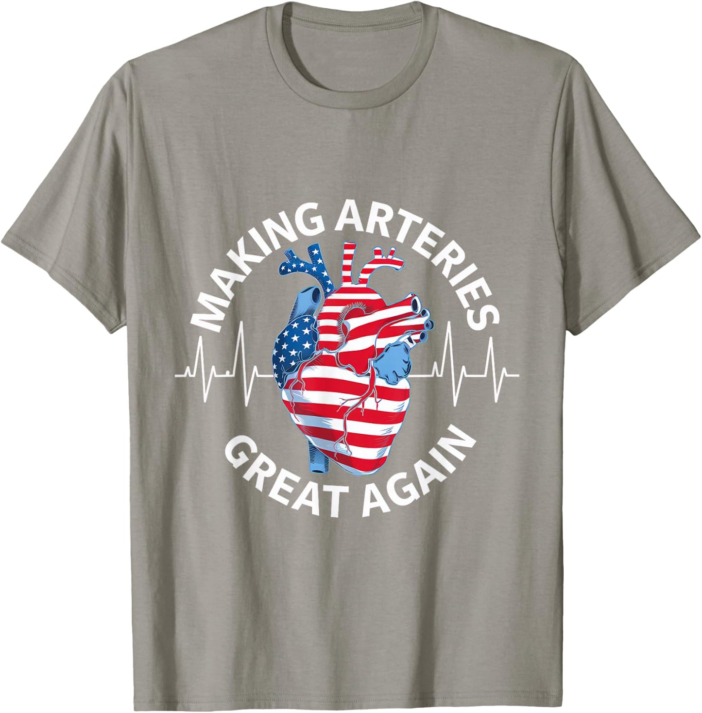 Making Arteries Great Again Red T-Shirt - T-Shirt | Sand
