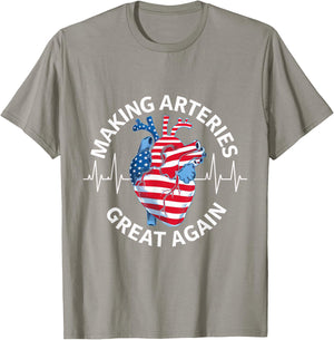 Making Arteries Great Again Red T-Shirt - T-Shirt | Sand