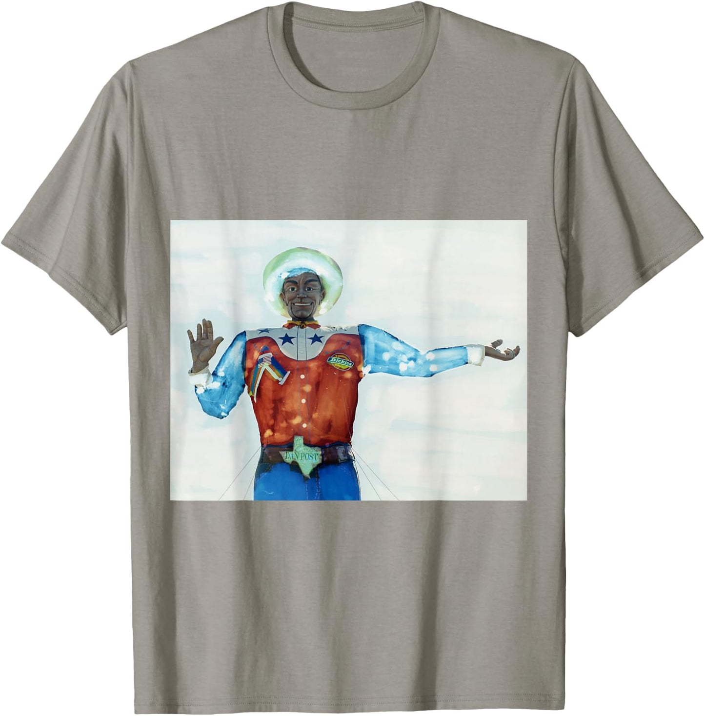 Howdy Big Tex State Fair Texas Painted Negative T-Shirt - T-Shirt | Sand