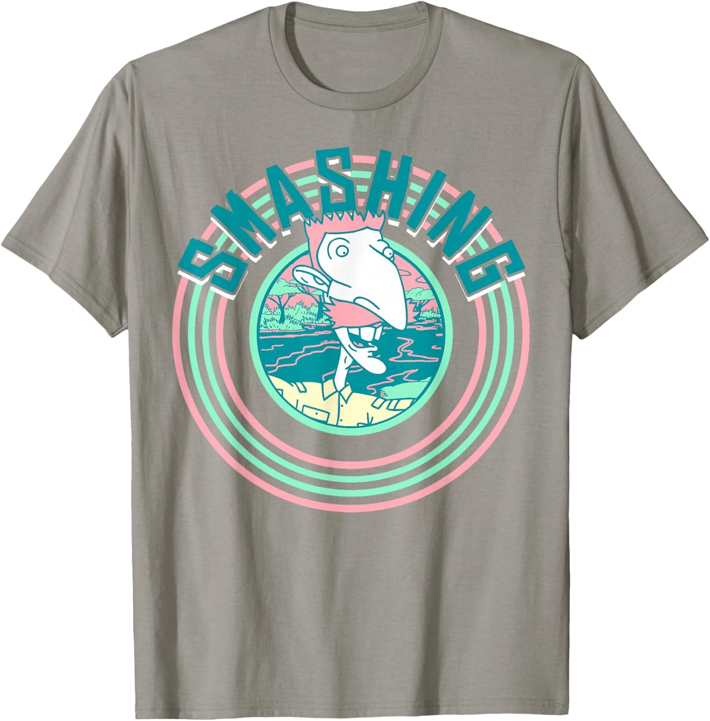 The Wild Thornberrys Nigel Smashing Retro Circle Logo T-Shirt - T-Shirt | Sand
