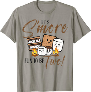 Birthday Campfire Marshmallow It's S'more Fun To Be Two 2nd T-Shirt - T-Shirt | Sand