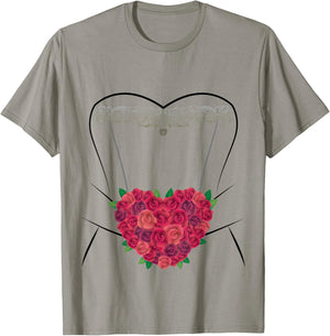 Wedding Dress T Shirt, Simple Marriage Bridal Shower Gifts T-Shirt - T-Shirt | Sand