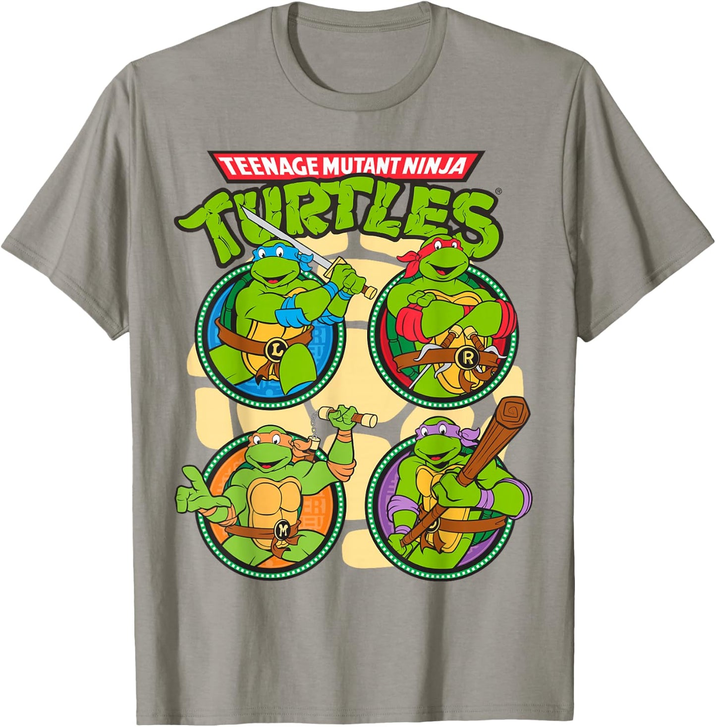 Teenage Mutant Ninja Turtles Circular Design T-Shirt - T-Shirt | Sand