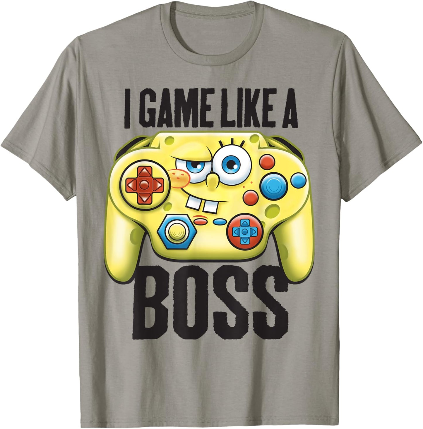 Spongebob SquarePants I Game Like A Boss Short Sleeve T-Shirt - T-Shirt | Sand