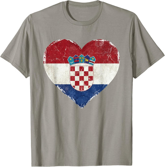 Croatia Hrvatska Flag Zagreb Croatian Jersey Retro T-Shirt - T-Shirt | Sand