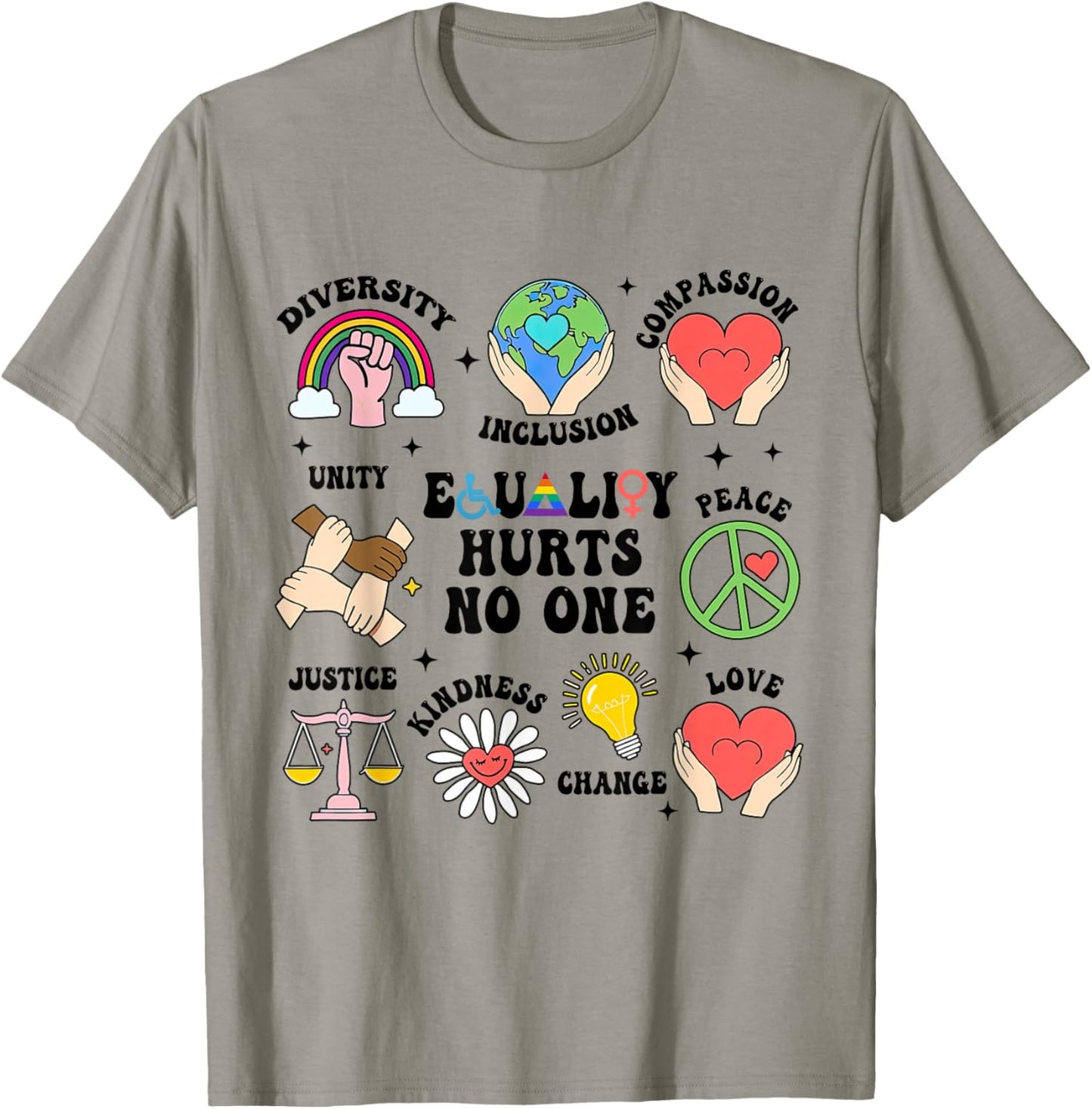 Equality Hurts No-One LGBT Human Rights Pride Month Justice T-Shirt - T-Shirt | Sand