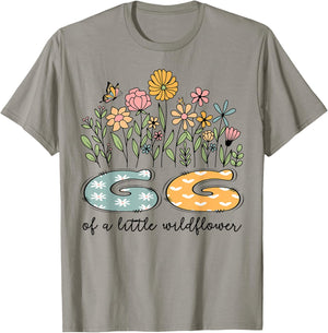 GG Of The Little Wildflower Baby Birthday Floral T-Shirt - T-Shirt | Sand