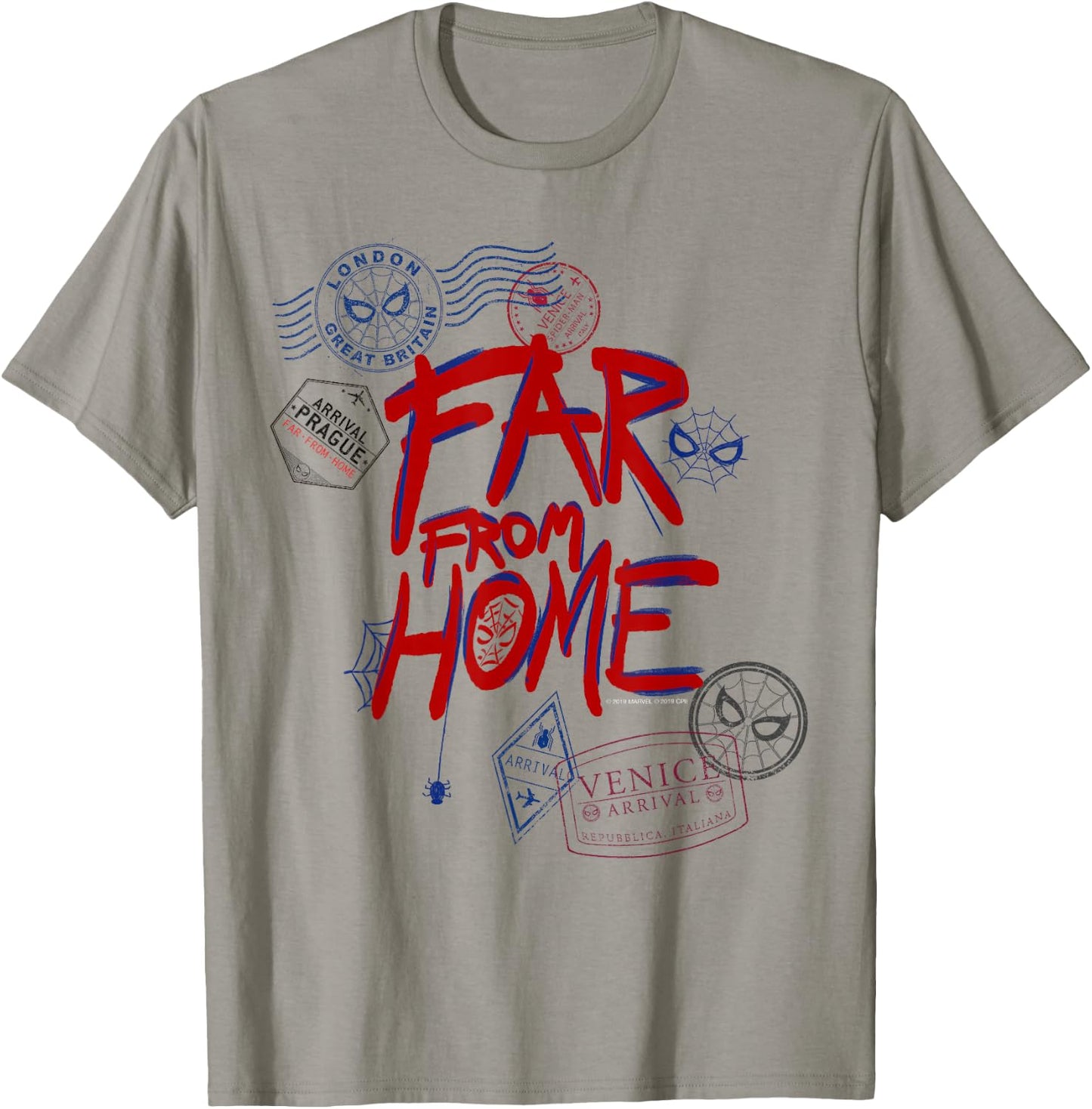 Marvel Spider-Man: Far From Home Travel Stamps T-Shirt - T-Shirt | Sand