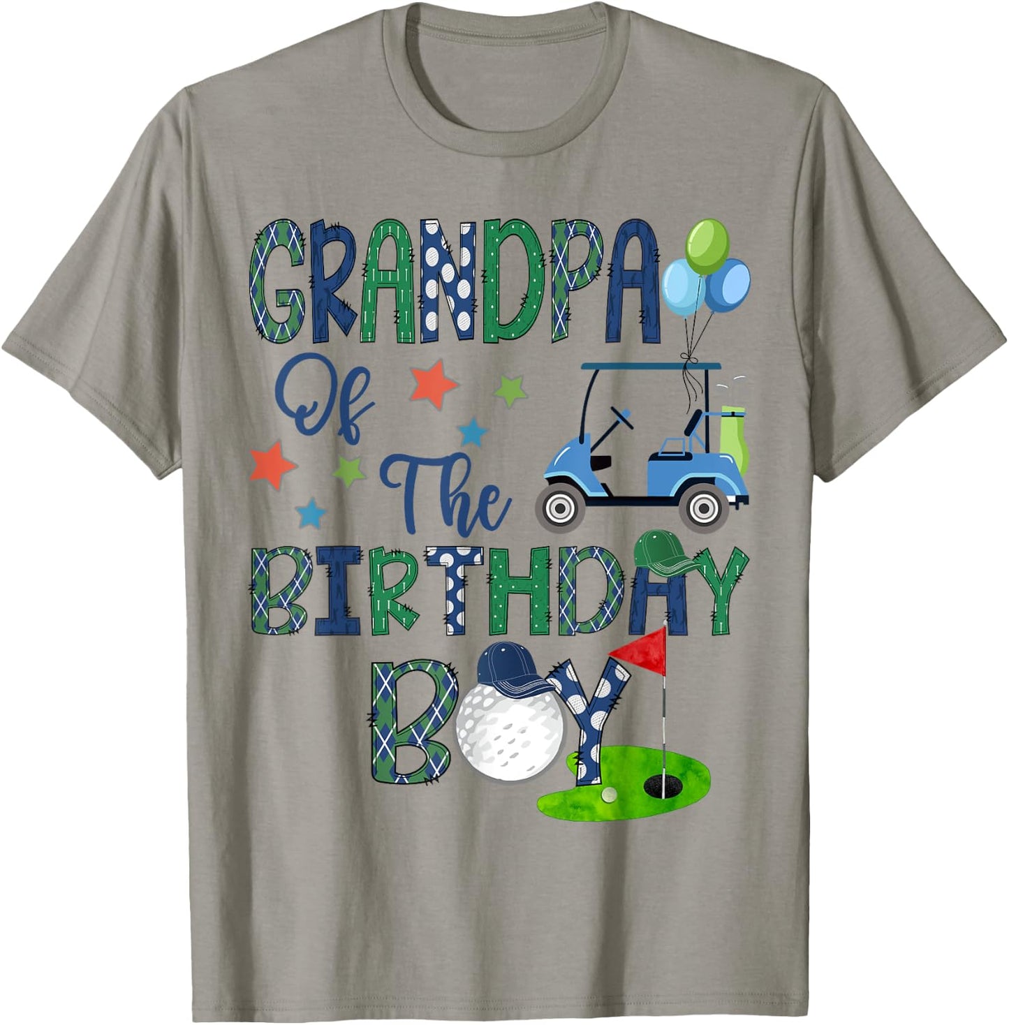 Grandpa Of The Birthday Boy Hole In One Golf Lover T-Shirt - T-Shirt | Sand
