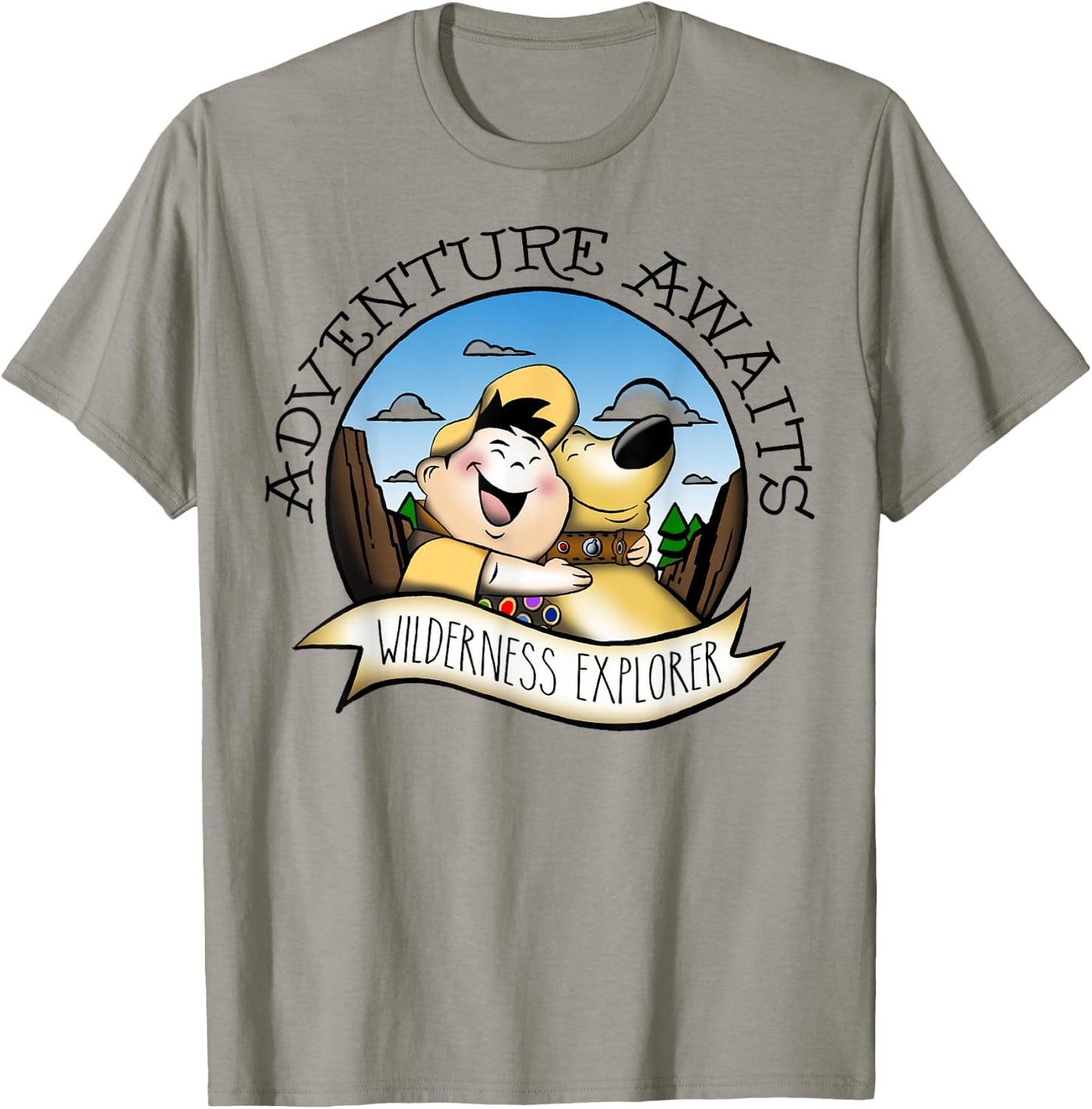 Disney Pixar Up Dug & Russell Wilderness Explorer T-Shirt - T-Shirt | Sand