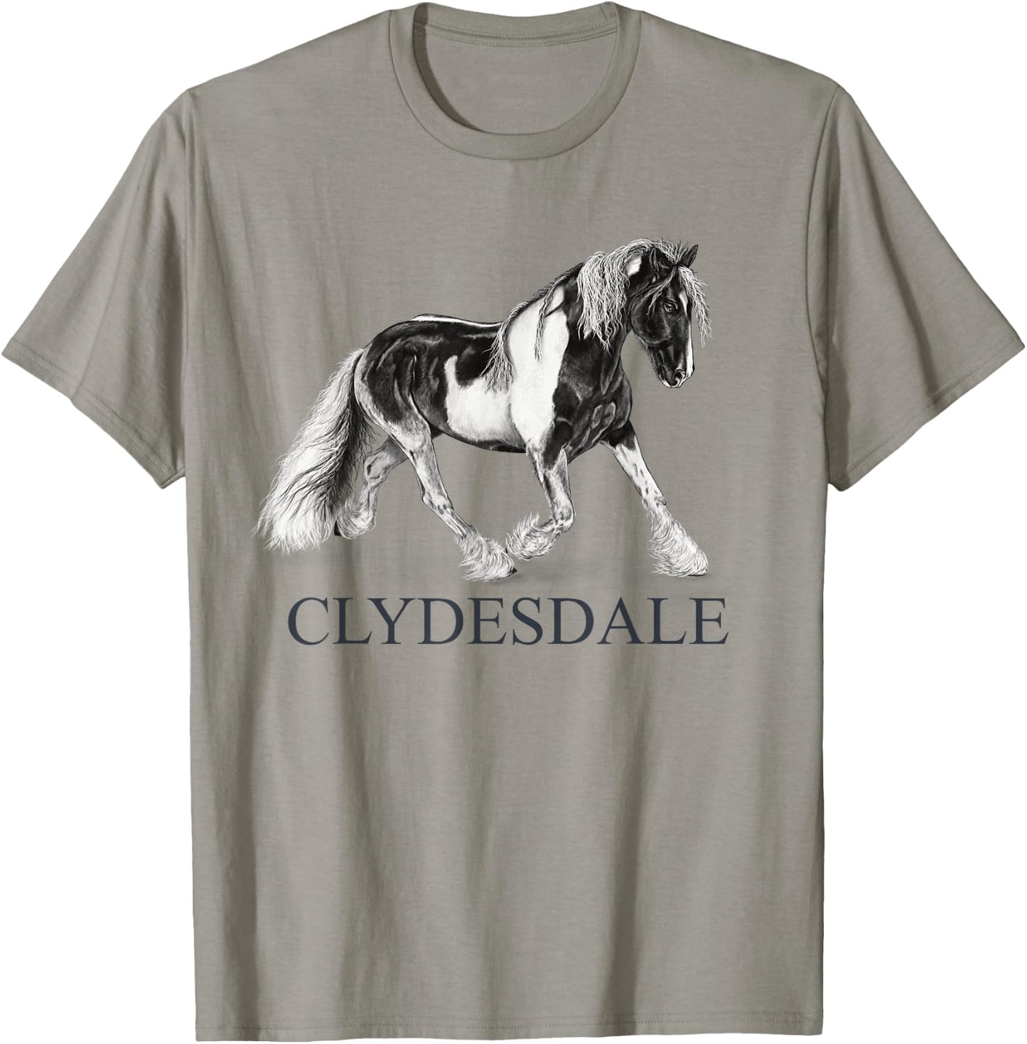 Clydesdale Equestrian Horse Lover T-Shirt - T-Shirt | Sand