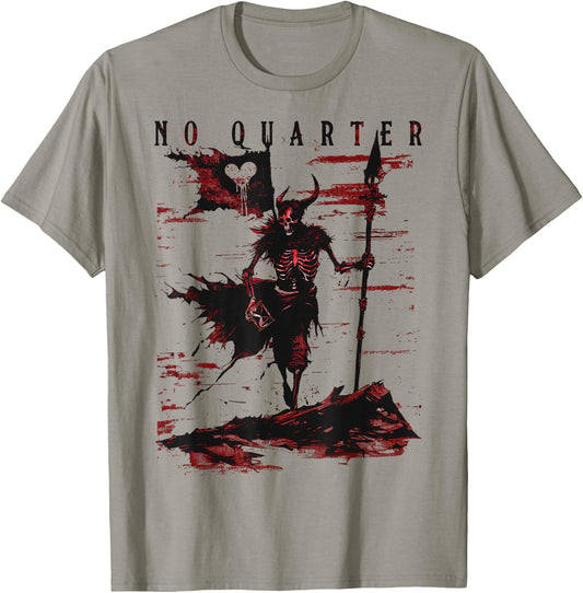 Blackbeard Flag: No Quarter T-Shirt - T-Shirt | Sand