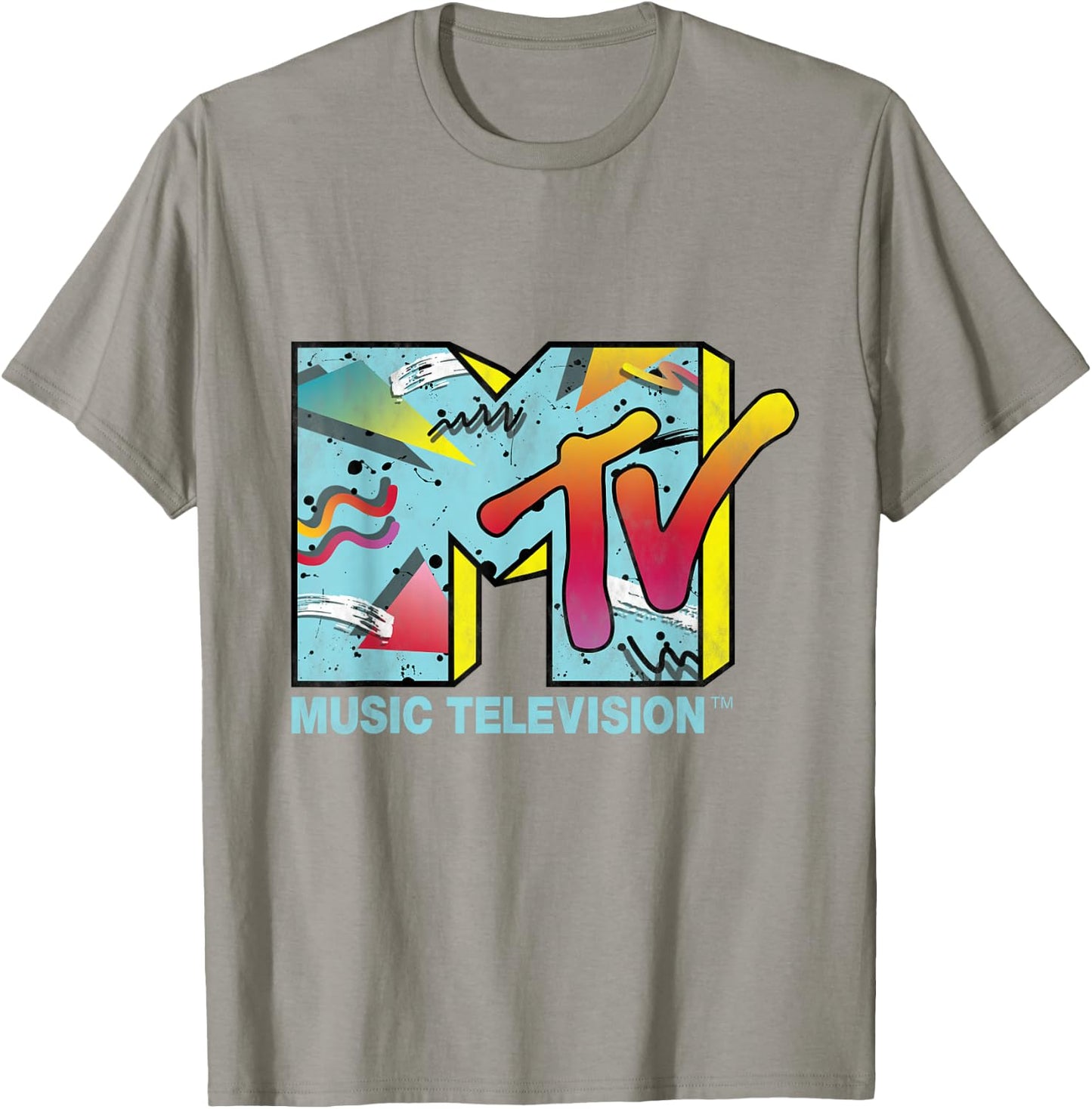 Classic MTV Logo 80s Print Design T-Shirt - T-Shirt | Sand