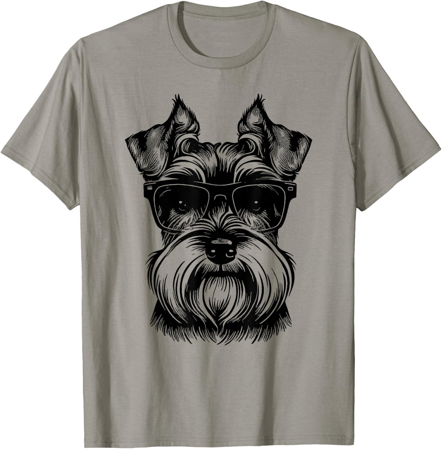 Miniature Schnauzer Miniature Schnauzer dog with sunglasses T-Shirt - T-Shirt | Sand