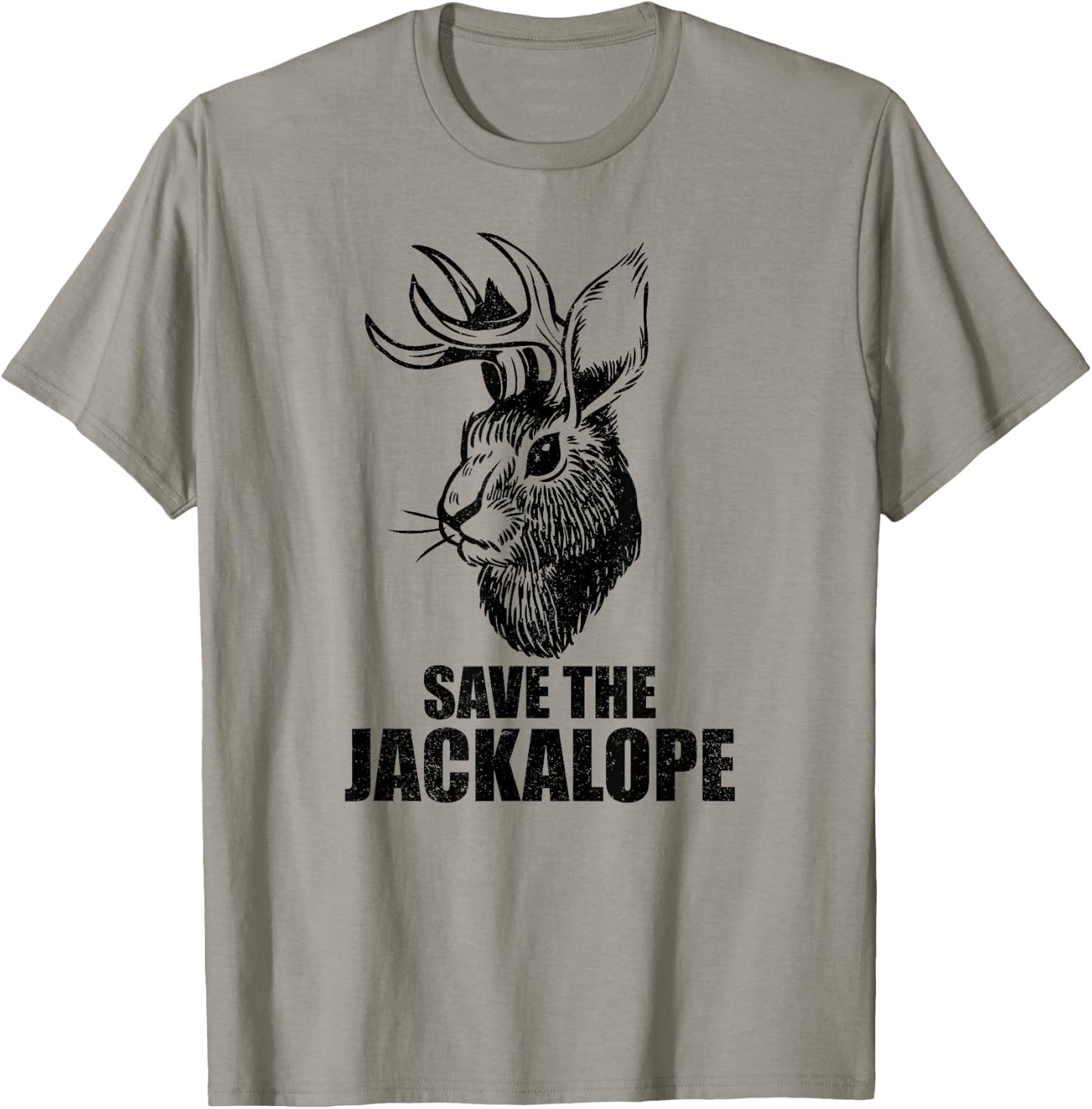 Jackalope Cryptid Animals Vintage Retro Camping Lover Jackalope T-Shirt - T-Shirt | Sand