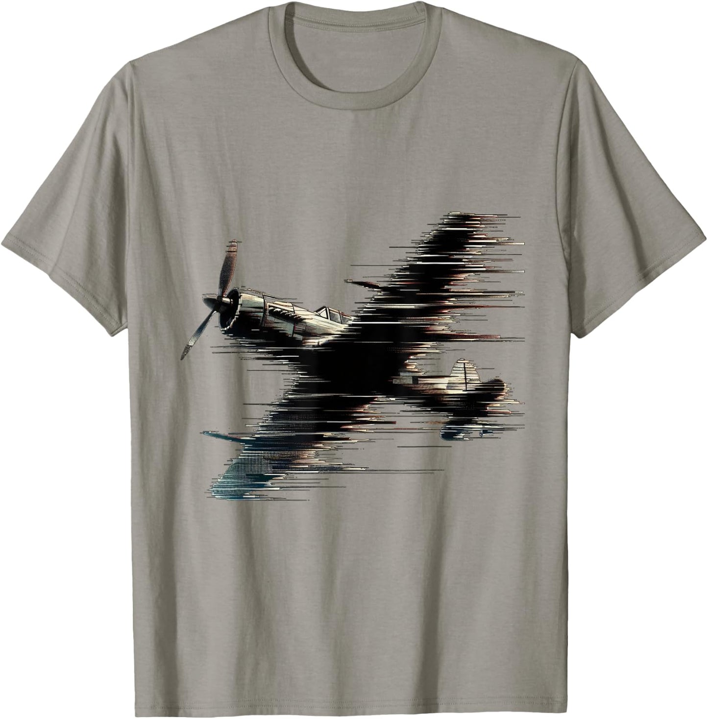 WW2 Airplane Noisy Jitter Vintage Aviation T-Shirt - T-Shirt | Sand