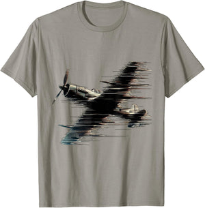 WW2 Airplane Noisy Jitter Vintage Aviation T-Shirt - T-Shirt | Sand