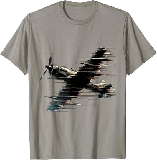 WW2 Airplane Noisy Jitter Vintage Aviation T-Shirt - T-Shirt | Sand