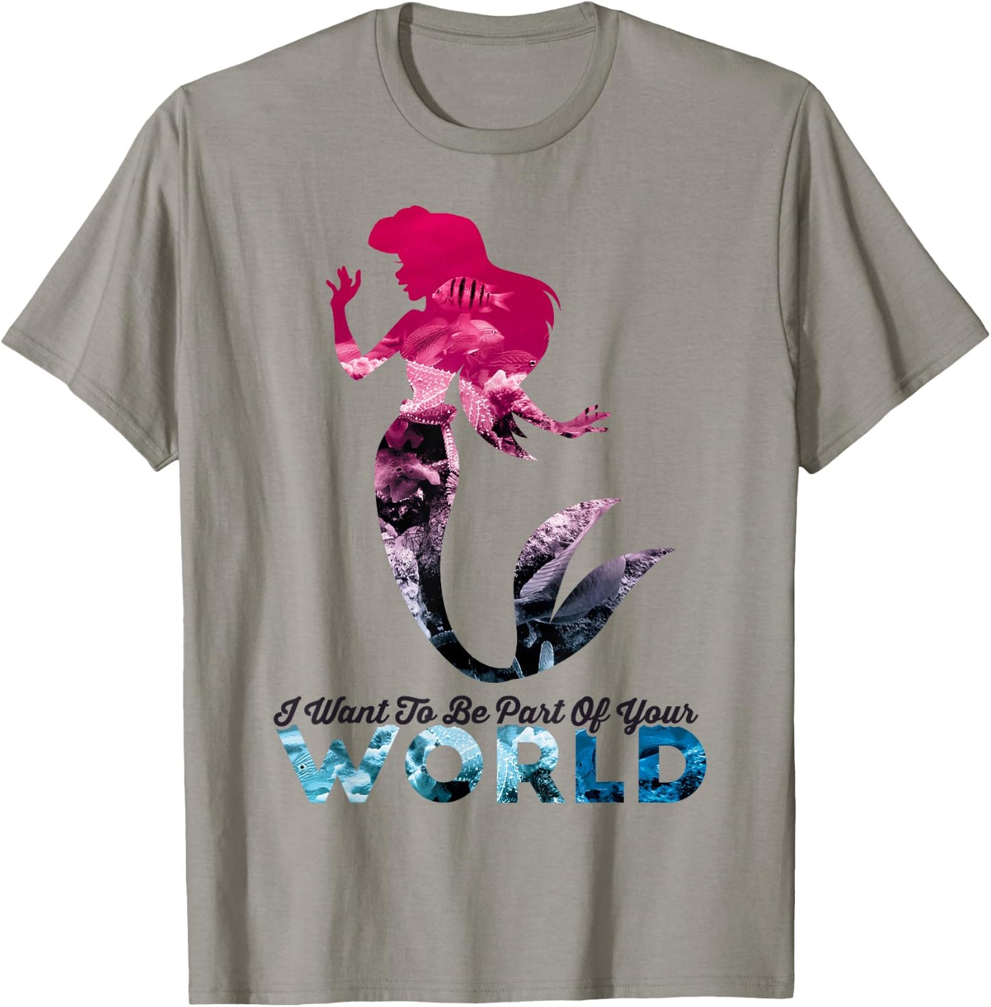 Disney The Little Mermaid Part Of Your World Ariel Collage T-Shirt - T-Shirt | Sand