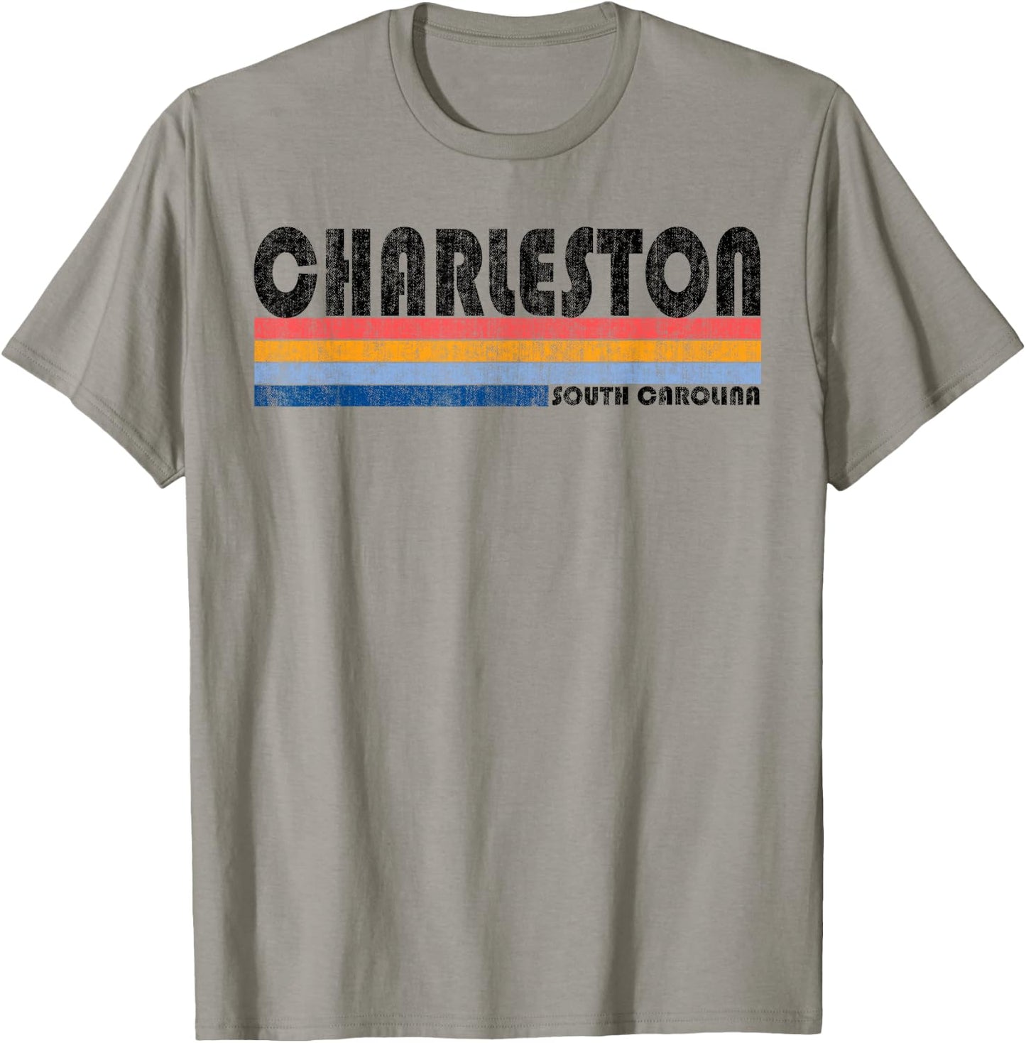Vintage 1980s Style Charleston, SC T-Shirt - T-Shirt | Sand