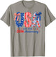 USA 250 Years America Floral Birthday Patriotic 4th of July T-Shirt - T-Shirt | Sand