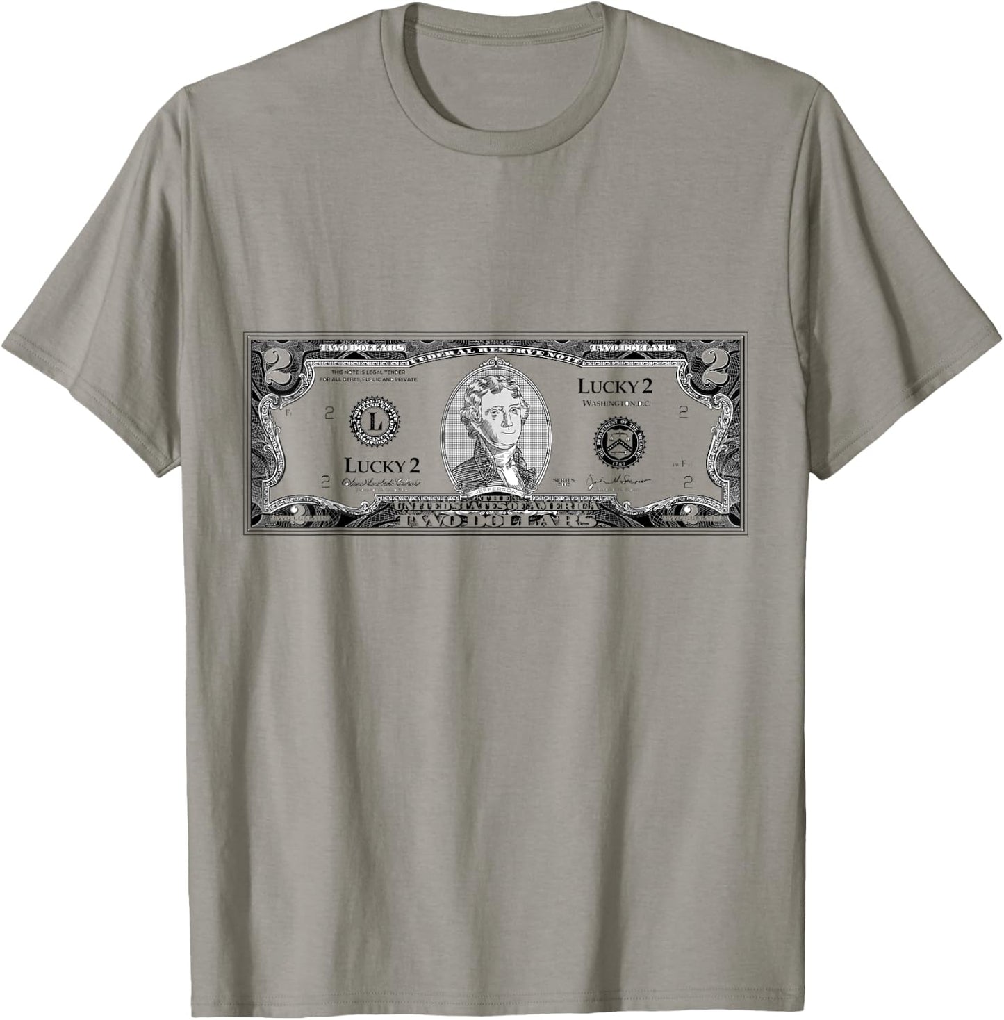 Two Dollar Bill T-Shirt - T-Shirt | Sand