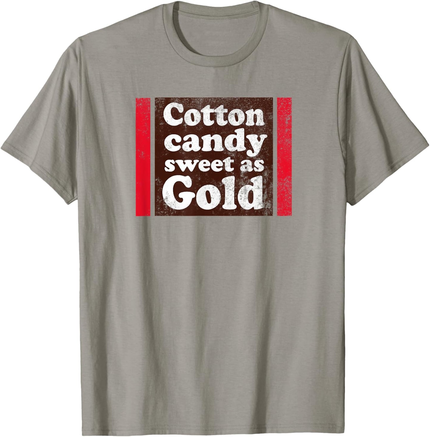 Cotton Candy Sweet as Gold | Funny Distressed T-Shirt - T-Shirt | Sand