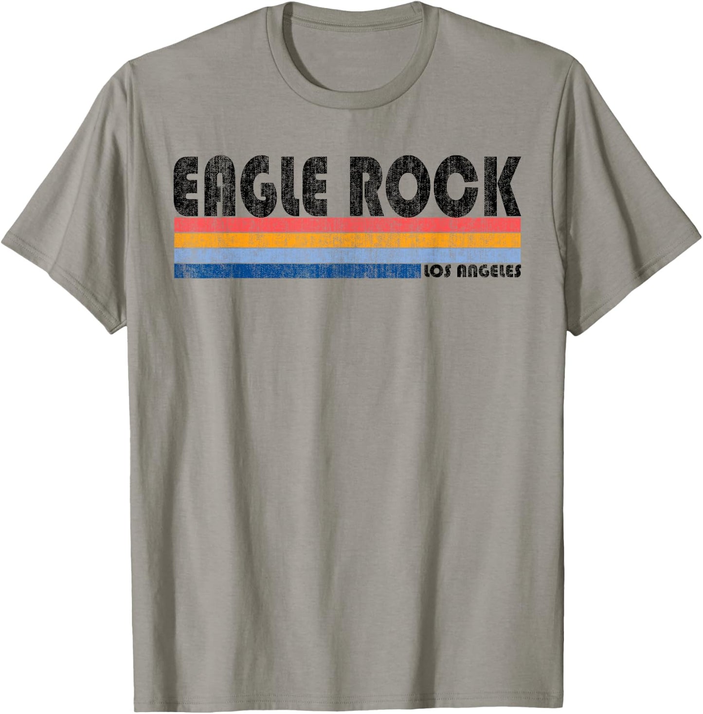 Vintage 1980s Style Eagle Rock CA T-Shirt - T-Shirt | Sand