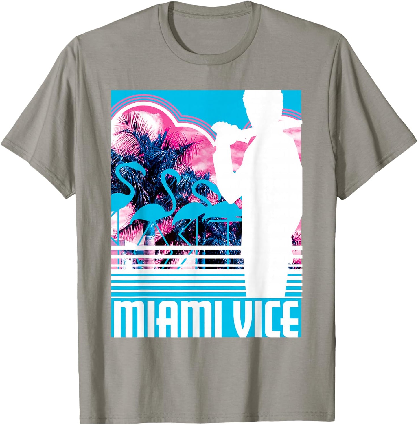 Miami Vice Classic Neon Poster T-Shirt - T-Shirt | Sand