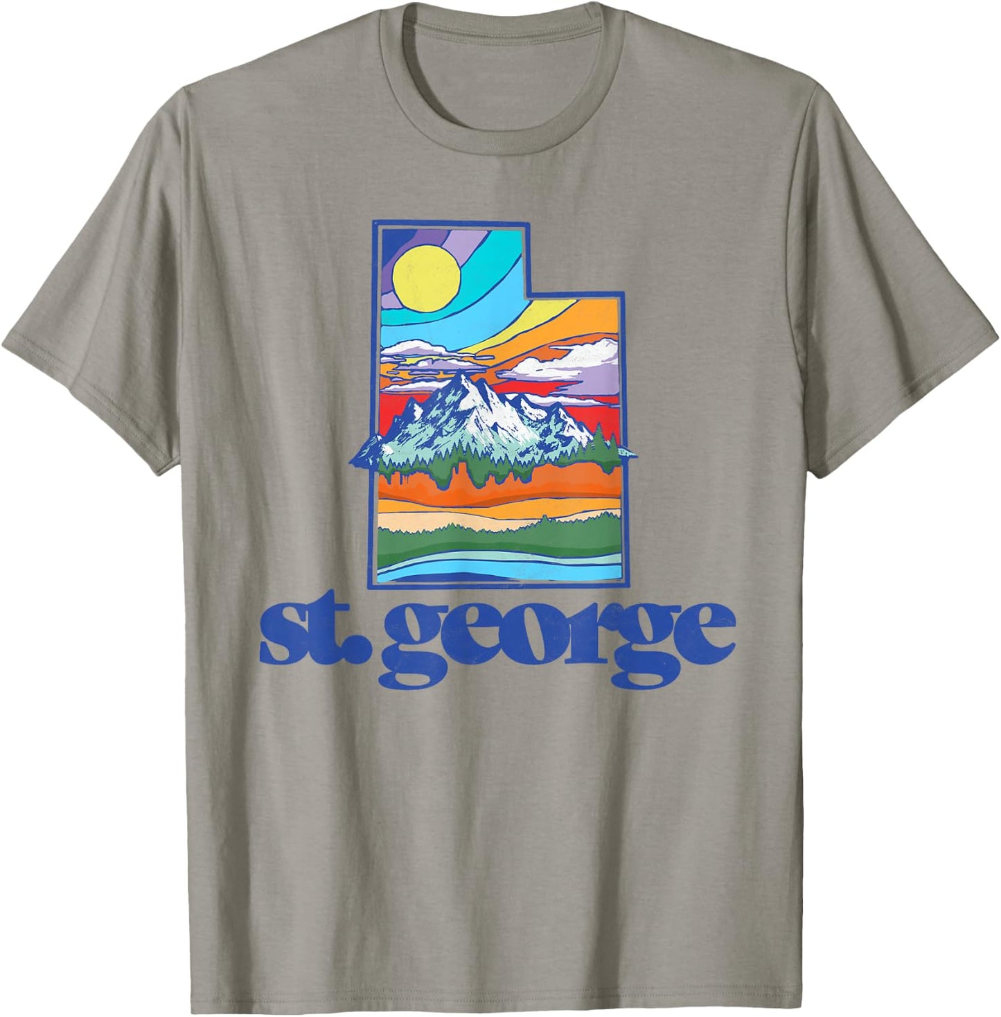 St. George Utah Vintage Nature Outdoor Graphic T-Shirt - T-Shirt | Sand
