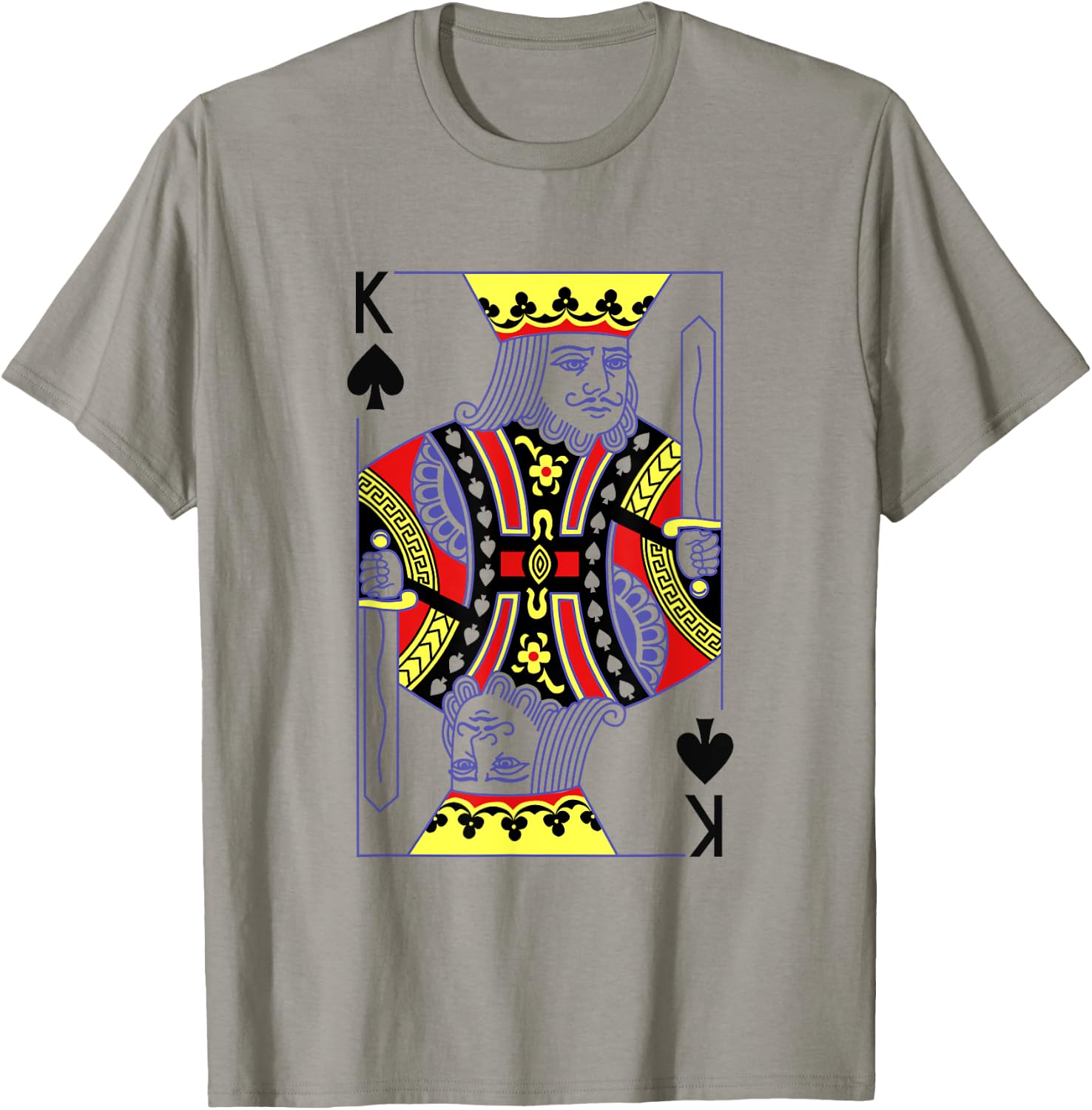 King Of Spades Deck Of Cards Group Costume Halloween Casino T-Shirt - T-Shirt | Sand