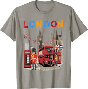 London Souvenirs Outfit Idea & British Memorabilia T-Shirt - T-Shirt | Sand