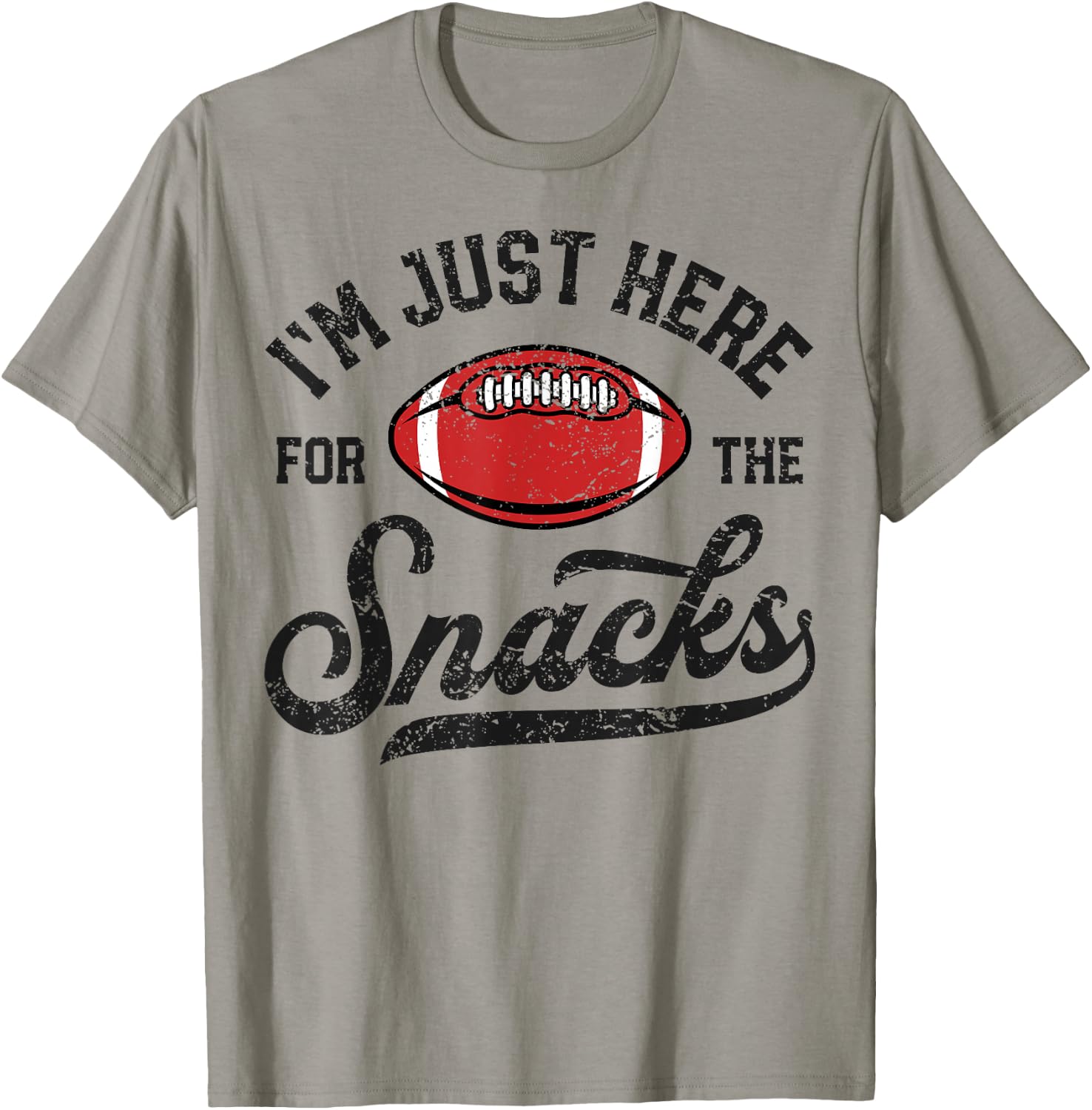 I'm Just Here For The Snacks Funny Fantasy Football League T-Shirt - T-Shirt | Sand