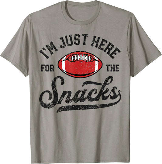 I'm Just Here For The Snacks Funny Fantasy Football League T-Shirt - T-Shirt | Sand