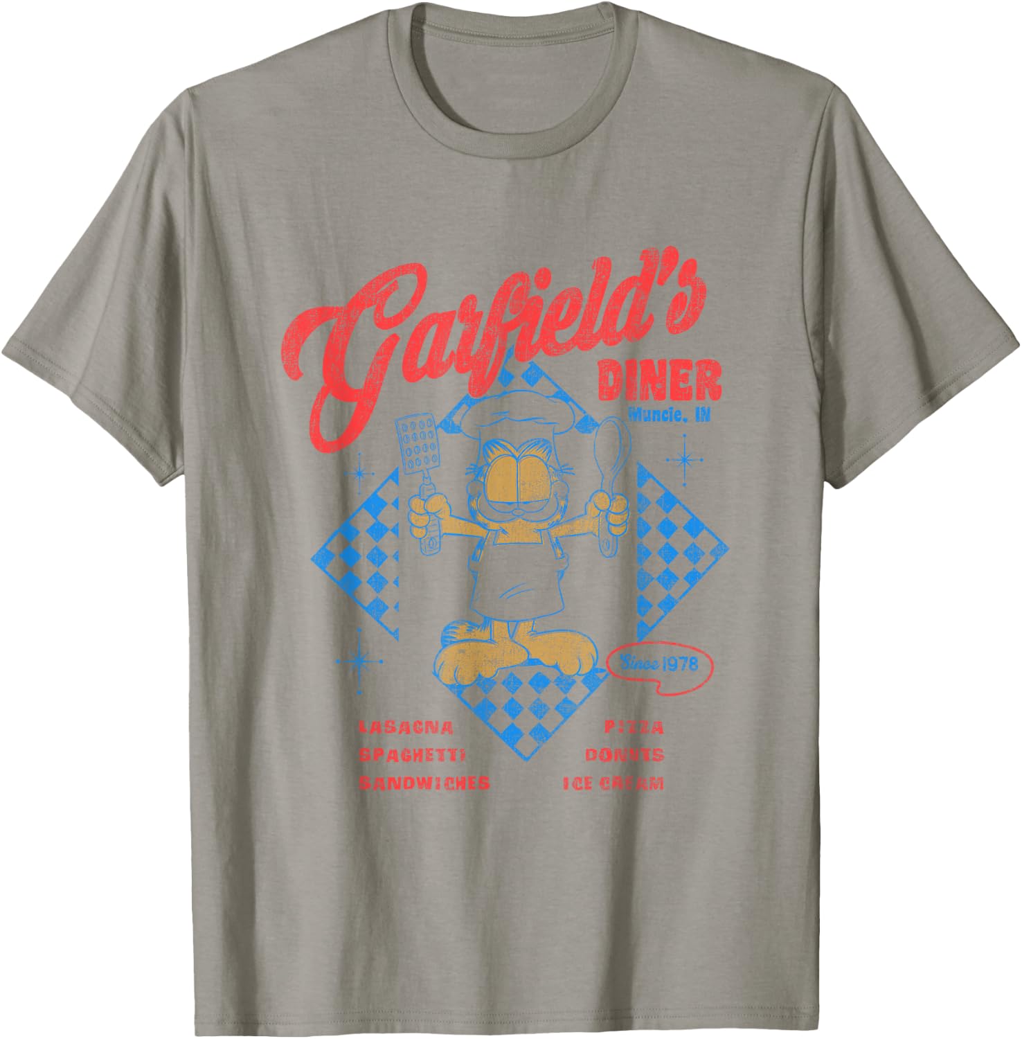 Garfield Diner Vintage Retro Restaurant Since 1978 T-Shirt - T-Shirt | Sand