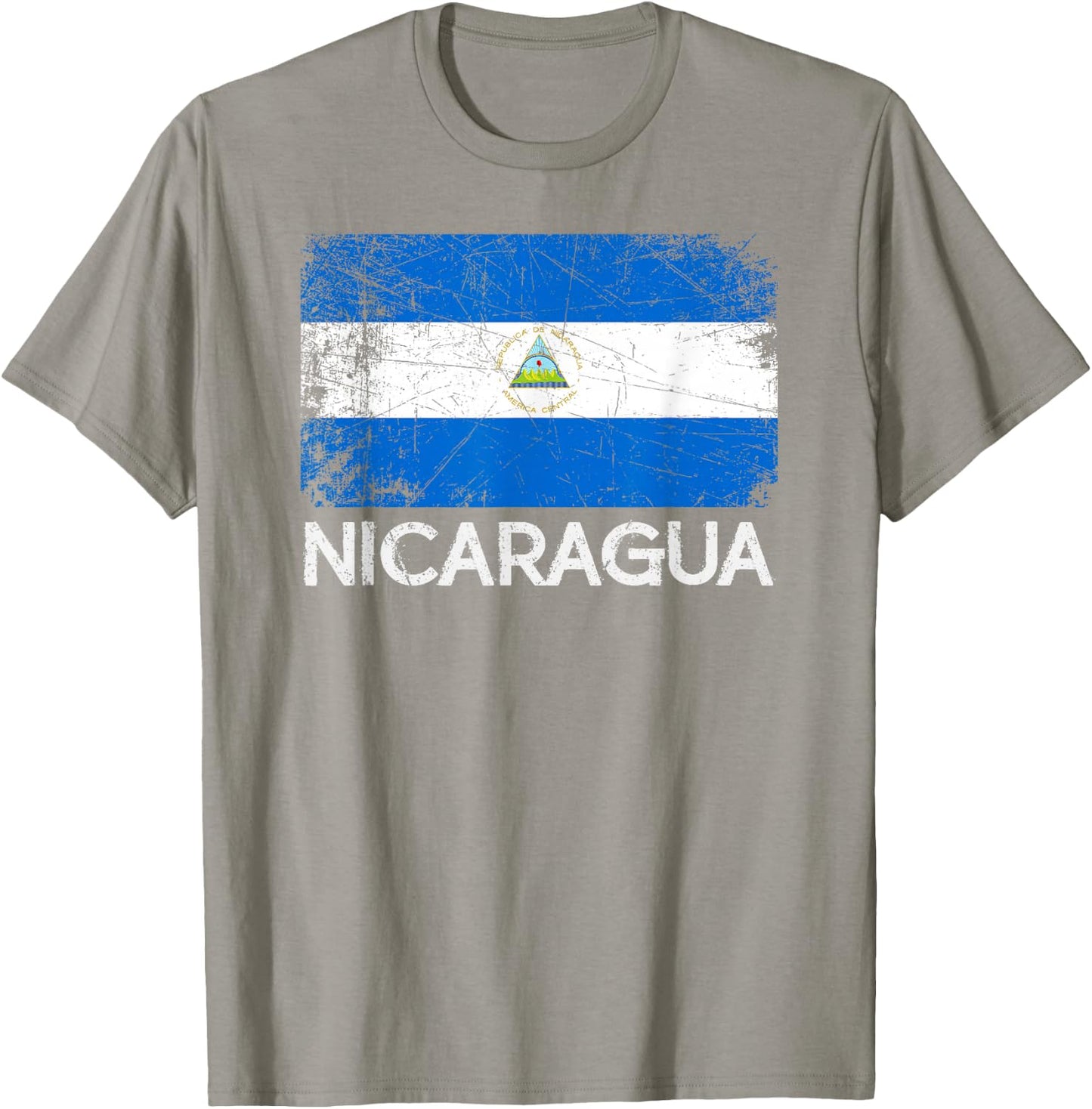 Nicaraguan Flag | Vintage Made in Nicaragua Gift T-Shirt - T-Shirt | Sand