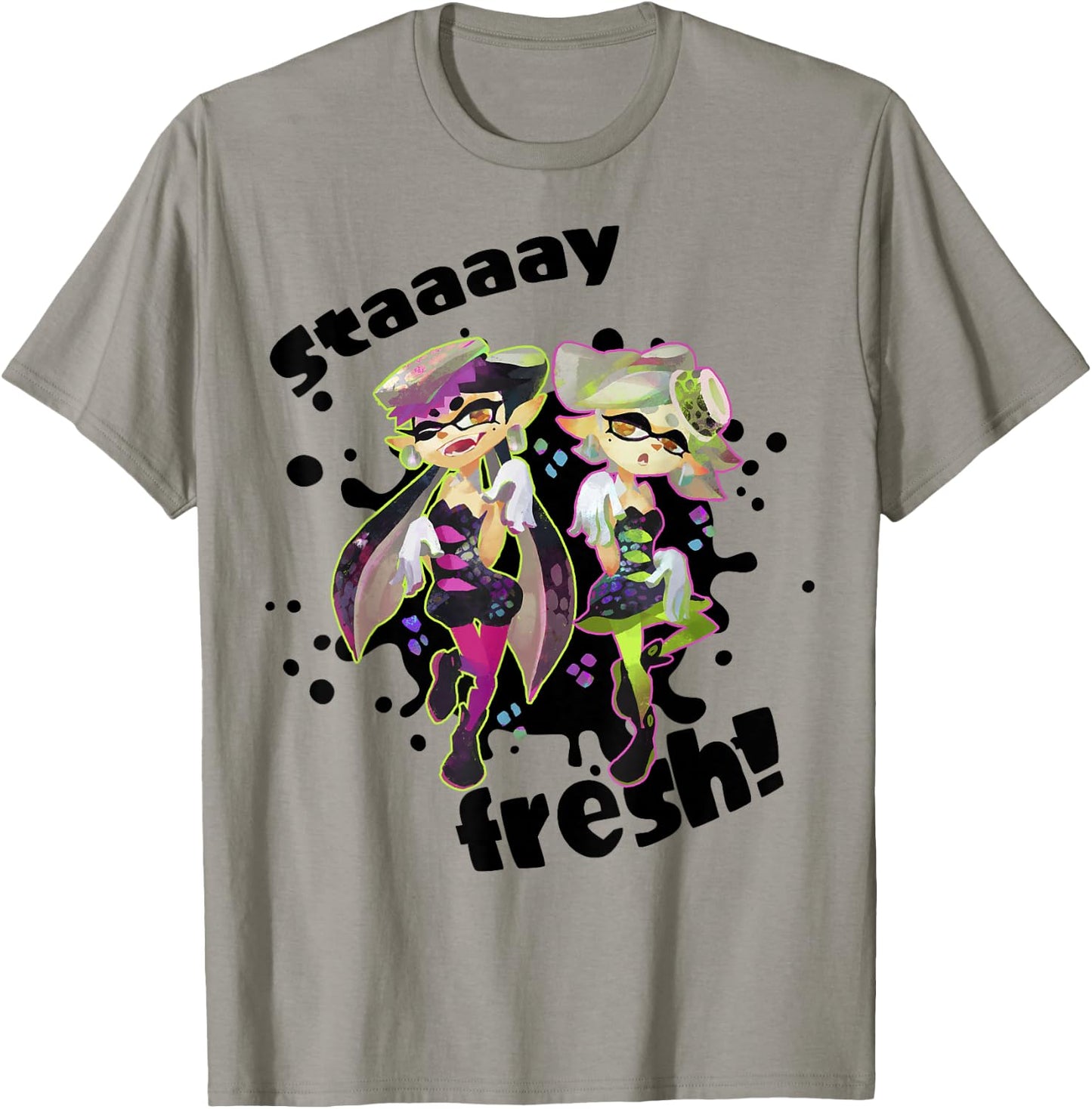 Nintendo Splatoon Squid Sisters Stay Fresh Graphic T-Shirt - T-Shirt | Sand