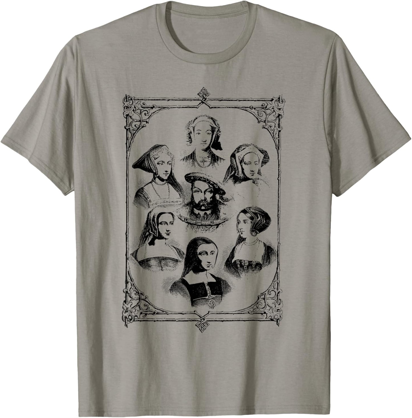 Henry the Eighth Wives European History Royalty VIII T-Shirt - T-Shirt | Sand
